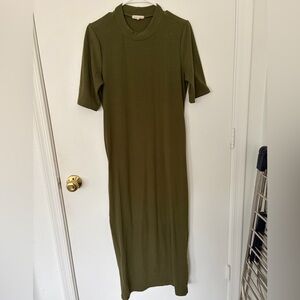 Roolee Olive Elbow length Sleeve Dress